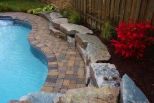 Inground Pools - Retaining Walls: Armour stone - Image: 270